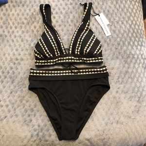 Robin Piccone Naomi Tribal Jacquard Bikini Small